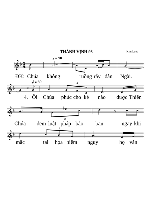 Thánh vịnh 93- Kim Long