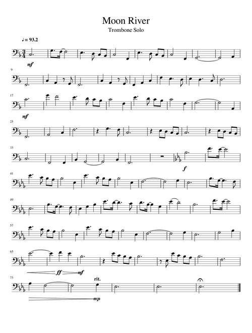 Moon River - Trombone Solo