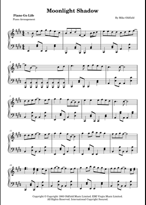 Moonlight shadow - Mike Oldfield Sheet Music with Chords for Piano ...