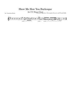 貴重/輸入譜】SHOW ME HOW YOU BURLESQUE Show me how you