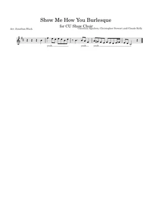 Show me how you burlesque - Christina Aguilera Sheet Music for Show me how you burlesque - Christina Aguilera Sheet Music for
