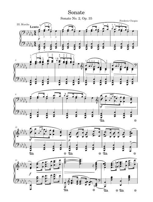 Sonata No. 2, Op. 35, Mvt. 3 - Frédéric Chopin