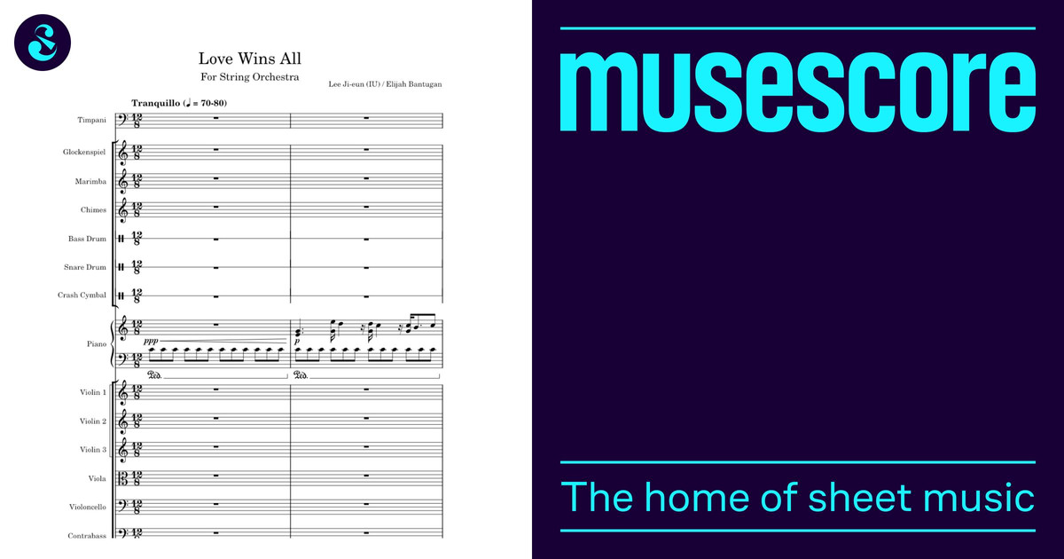 Love Wins All - String Orchestra Version Sheet Music for Piano
