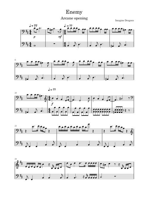 Enemy – Imagine Dragons for Two Cellos