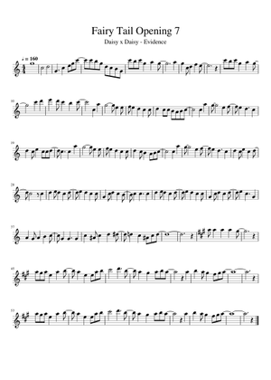 値下げ・CHANGES for 7 Flutes スコア&パート譜 Evidence, Fairy Tail Sheet Music for Flute (Solo) | MuseScore.com