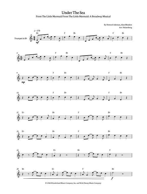 Under The Sea (Arr. Heisenberg) - Howard Ashman, Alan Menken (Trumpet Solo)