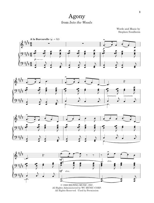 Agony (from Into The Woods) - Stephen Sondheim (Violin and Piano)