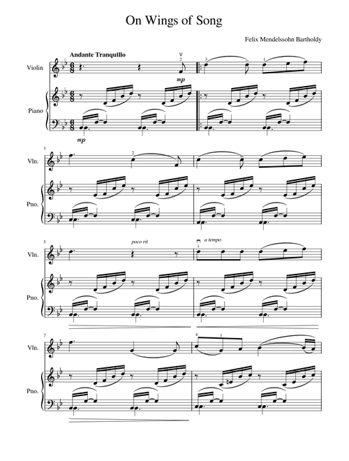 On Wings Of Song – Felix Mendelssohn