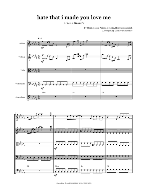 Hate That I Made You Love Me (Arr. Glauco Fernandes) - Ariana Grande, Martin Max, Ilya Salmanzadeh (String Ensemble)