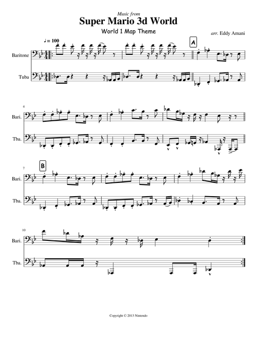 Super Mario 3d World - World 1 Map Theme