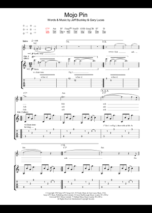 ジェフバックリー　ギタータブ譜 Jeff Buckley - Grace (with tabs) - YouTube