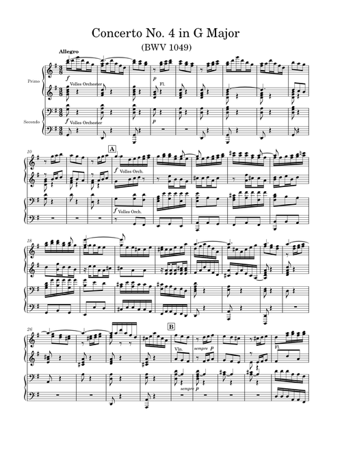 Brandenburg Concerto No.4 in G major, BWV 1049 – Johann Sebastian Bach