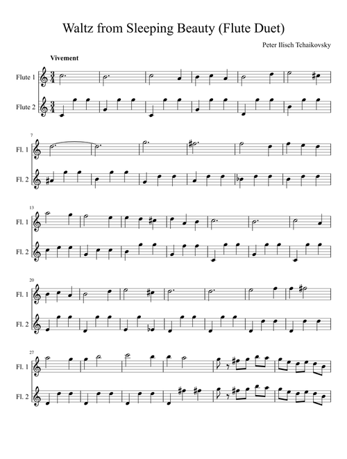 Waltz from Sleeping Beauty (Flute Duet)