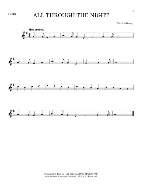 All Through The Night - Welsh Folksong (French Horn Solo)