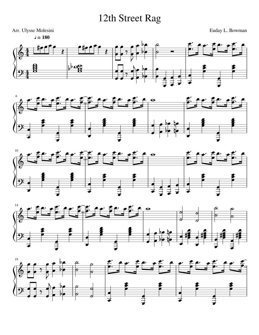 12th street rag ukulele tabs store