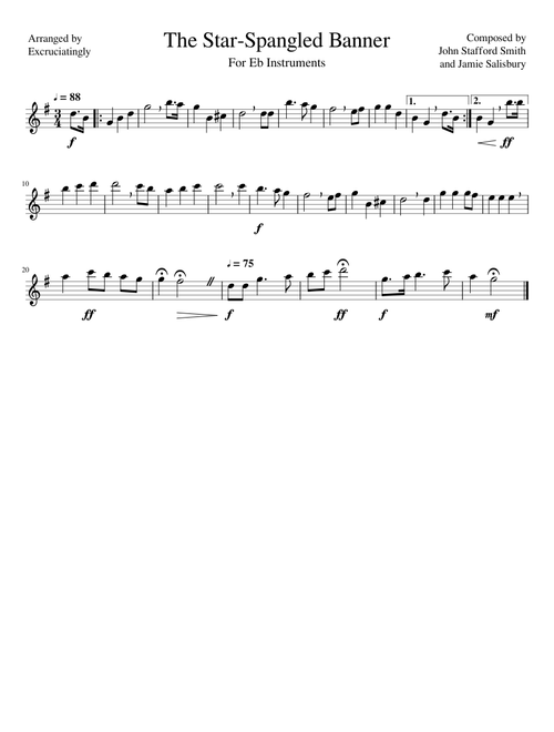 The Star-Spangled Banner - Eb Instruments