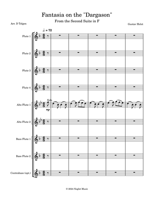 Fantasia on the Dargason (Arr. D Telgen) - Gustav Holst (Woodwind Ensemble)