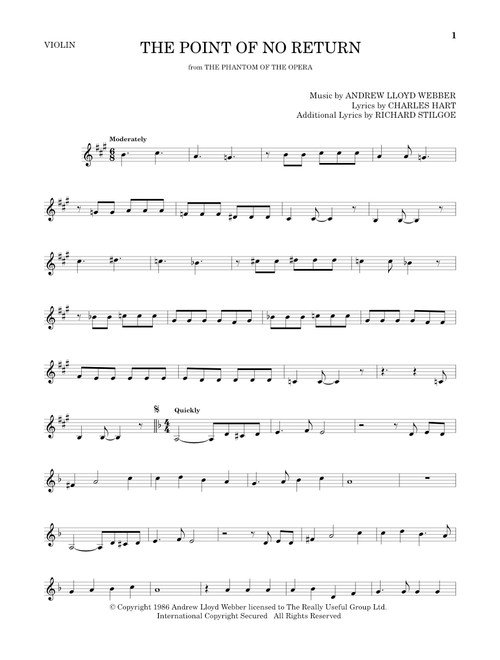 The Point Of No Return (from The Phantom Of The Opera) - Richard Stilgoe (Violin Solo)