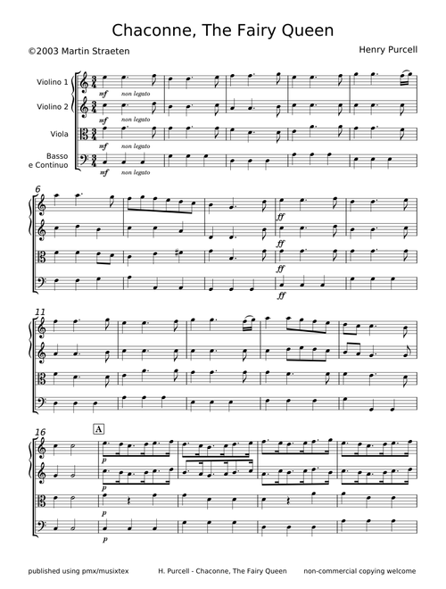 Pavane and Chaconne in G minor - Henry Purcell
