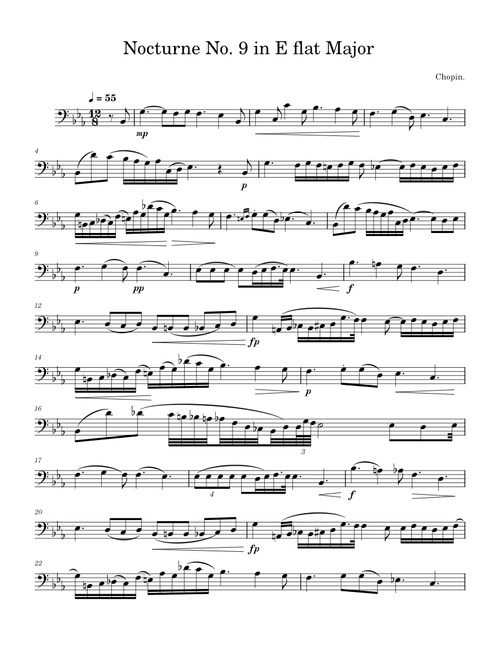 Nocturne In Eb Major, Op. 9, No. 2 – Frédéric Chopin