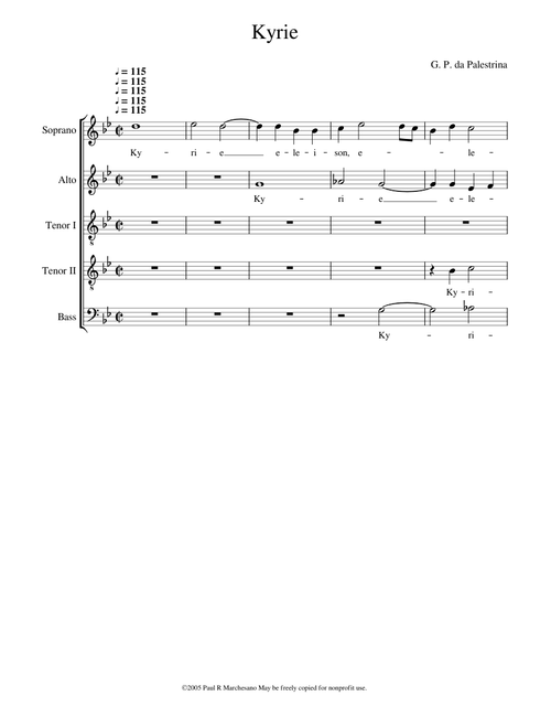 Missa Sicut lilium inter spinas - Giovanni Pierluigi da Palestrina