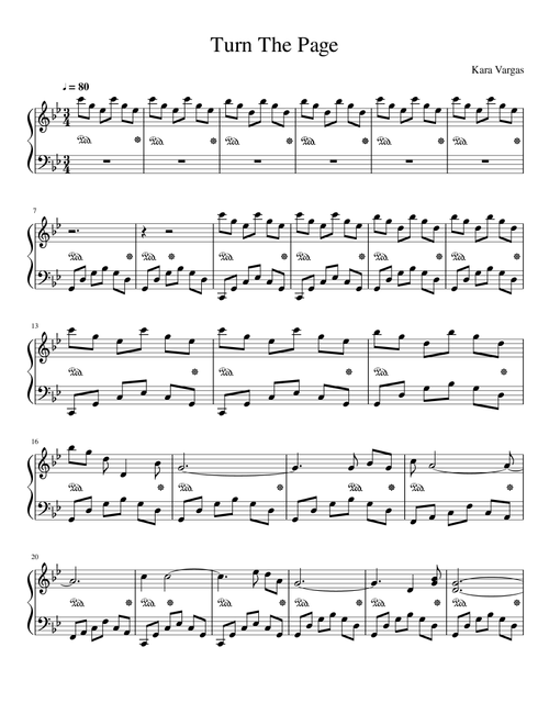 Turn The Page - Kara Vargas (Piano Solo)