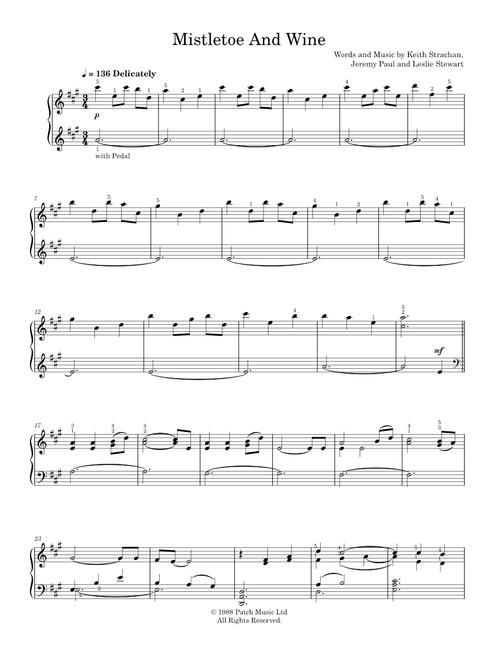 Mistletoe and wine - Cliff Richard (Piano-Vocal)