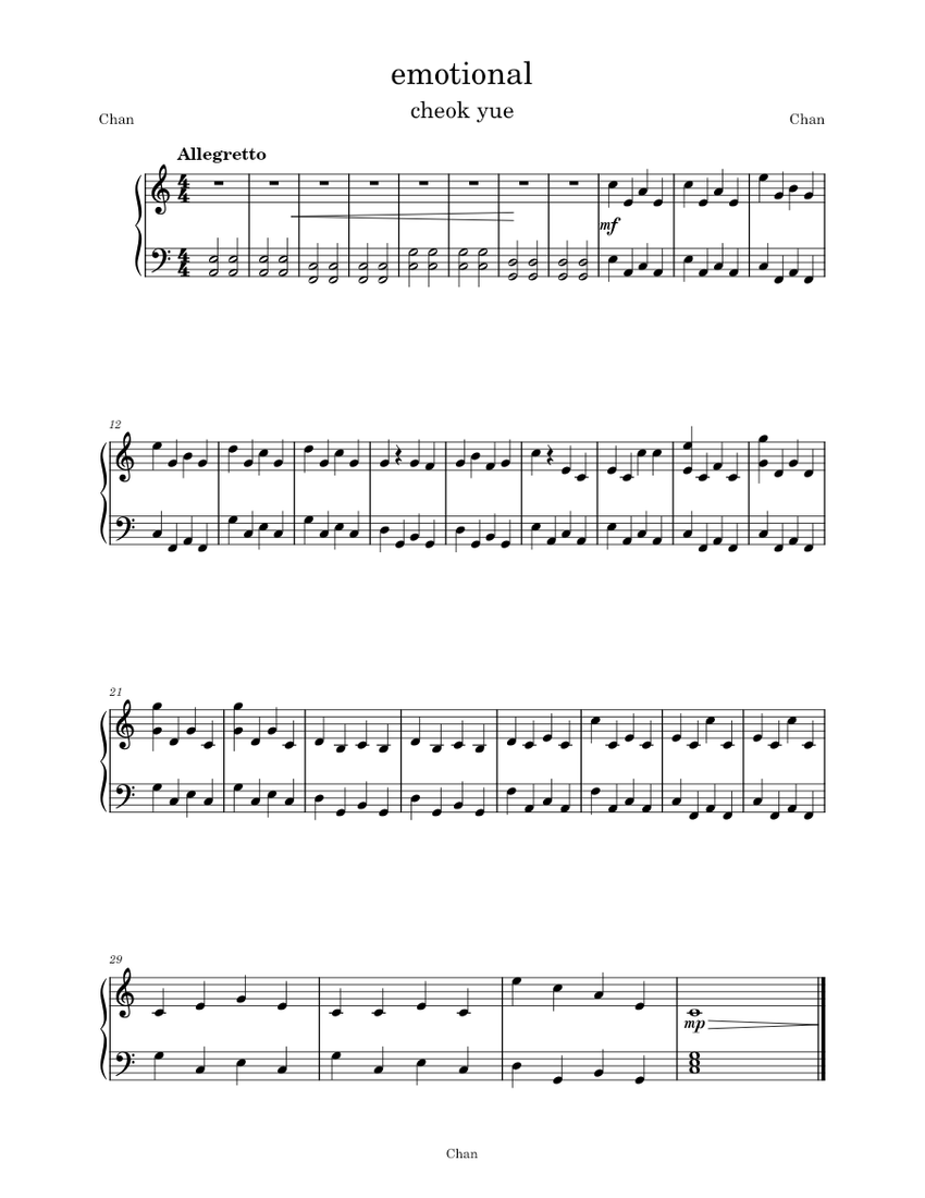 emotional Sheet music for Piano (Solo) | Musescore.com