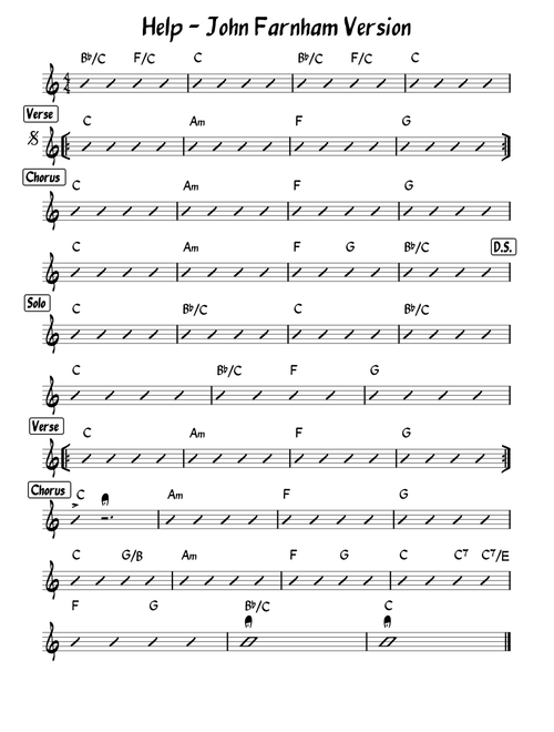 Help - John Farnham Version