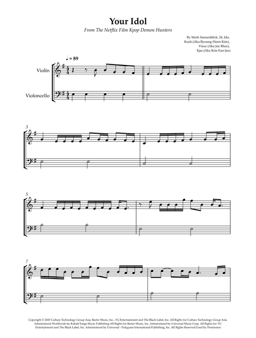 Your Idol (Arr. Wesley S. SIlva) - Saja Boys (Instrumental Duet)