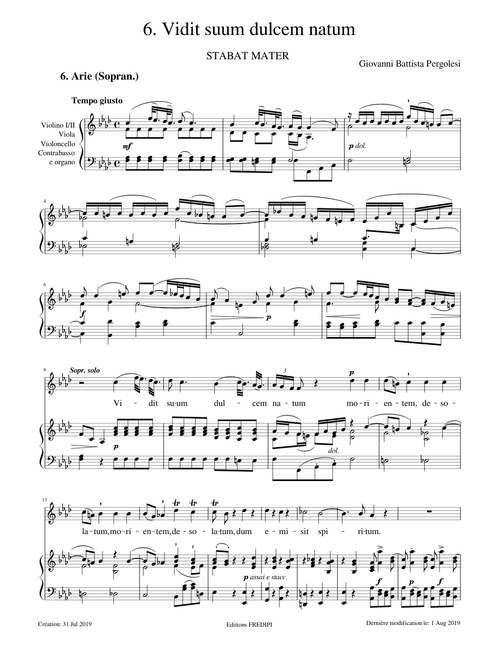Stabat Mater, P.77 (6. Vidit suum dulcem natum) - Giovanni Battista Pergolesi