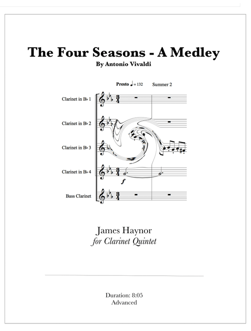 The Four Seasons - A Medley for Clarinet Quintet (Arr. James Haynor) - Antonio Vivaldi (Woodwind Ensemble)