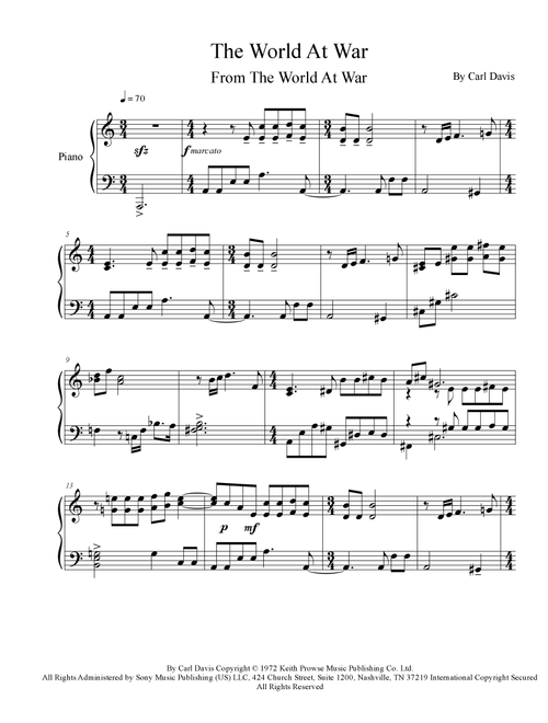 The World At War (Arr. Iván Díaz) - Carl Davis (Piano Solo)