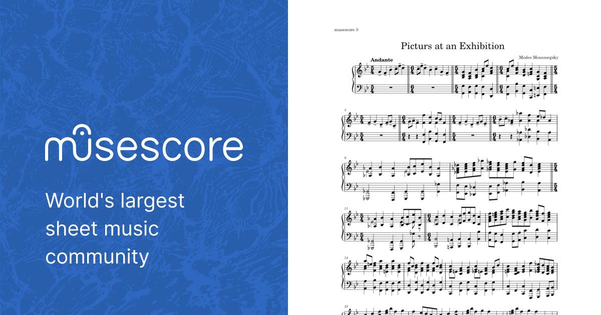 Picturs at an Exhibition Sheet music for Piano (Solo) | Musescore.com
