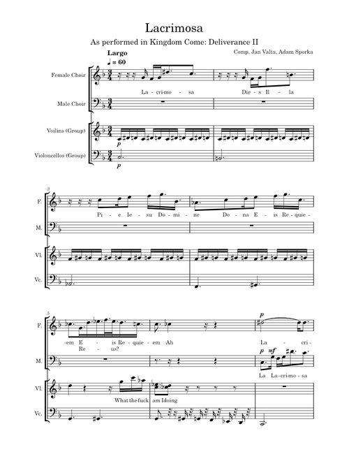DEMO Jan Valta & Adam Sporka -  Lacrimosa - Kingdom Come Deliverance II score