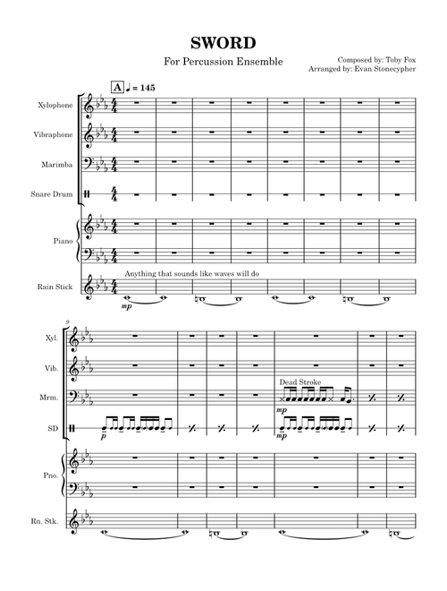 SWORD – Toby Fox (For Percussion Ensemble)