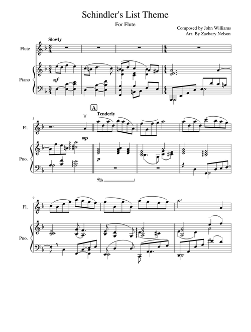 Schindler's List, Flute