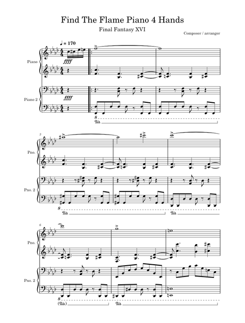 Find the Flame – Masayoshi Soken Piano 4 Hands