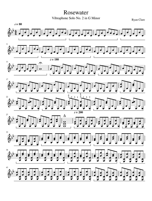 Rosewater: Piece for Solo Vibraphone - Ryan Clare
