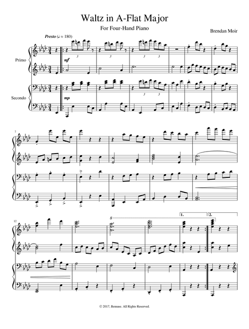 Waltz in A-Flat Major - Brendan Moir (Instrumental Duet)