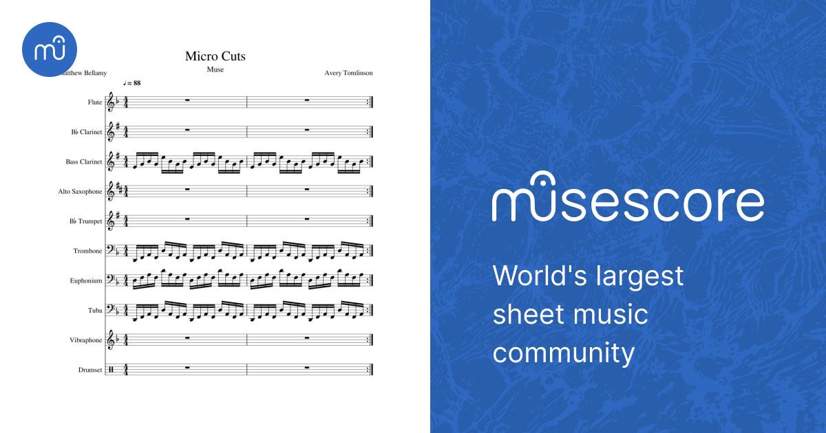 Micro Cuts Muse Band Arrangements Sheet music for Trombone, Euphonium ...