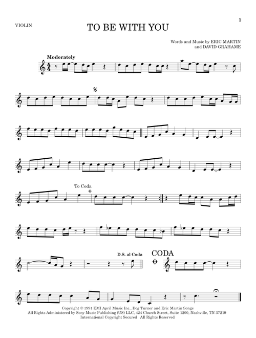 To Be With You - Mr Big (Violin Solo)