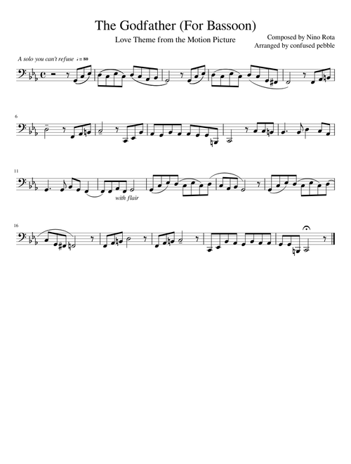 The Godfather Solo For Bassoon