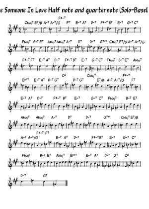 Like Someone In Love in Bb Sheet Music with Chords for Piano