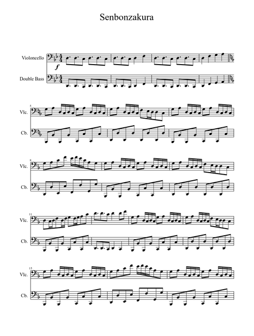 Senbonzakura/ Miku Hatsune for Cello