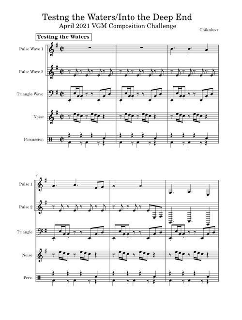 Testing the Waters/Into the Deep End | April 2021 VGM Composition Challenge