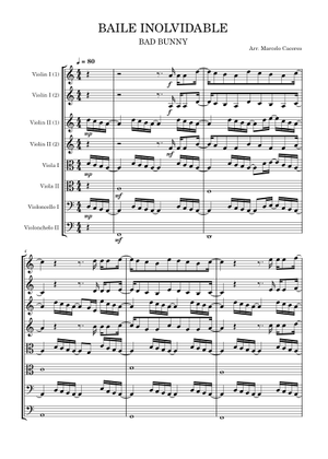 Play Official version of BAILE INoLVIDABLE Sheet Music by Bad Bunny for ...