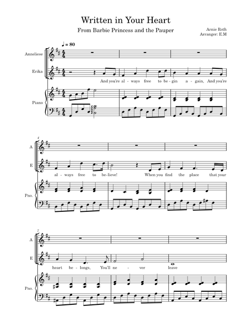 Written In Your Heart – Barbie