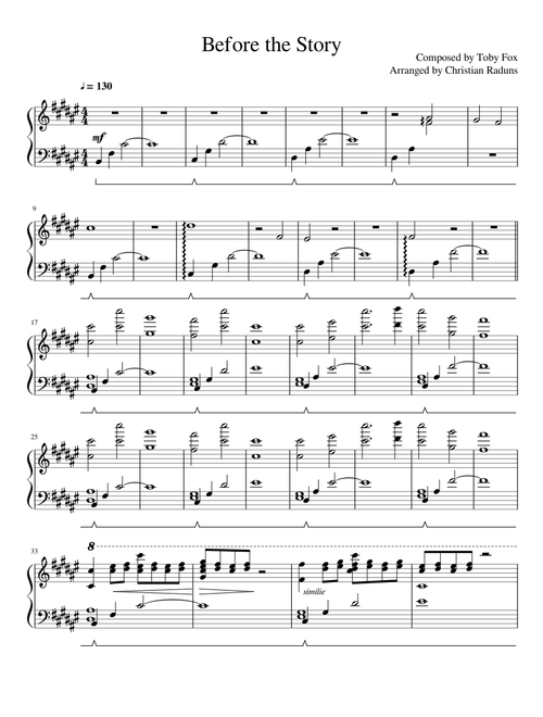 Before the Story (Deltarune) - Arranged for piano 