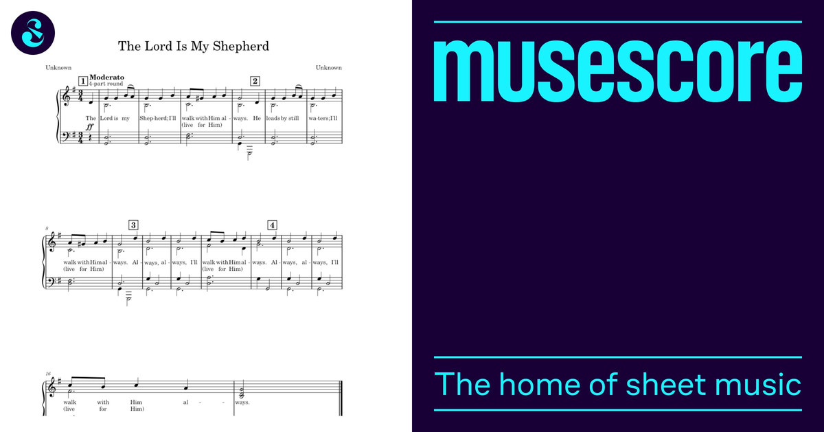 The Lord Is My Shepherd Sheet Music for Piano (Solo) easy | MuseScore.com
